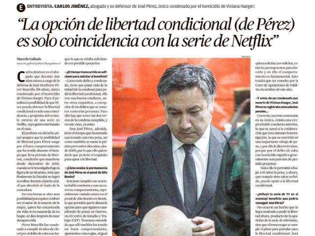 El defensor p&uacute;blico Carlos Jim&eacute;nez convers&oacute; con el diario de Puerto Montt