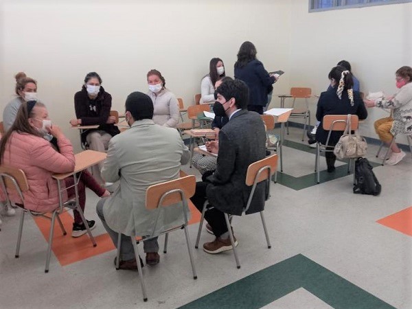 En 2 grupos trabajaron junto a los profesionales de la Defensor&iacute;a del Biob&iacute;o las internas del m&oacute;dulo 1 