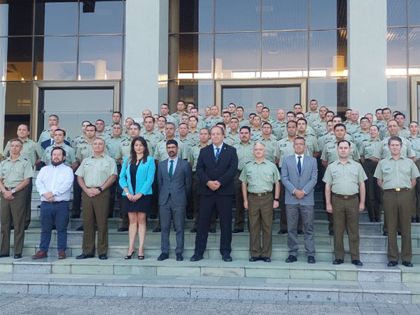 El Defensor Nacional, Carlos Mora Jano, en la inauguraci&oacute;n del seminario organizado por Carabineros.