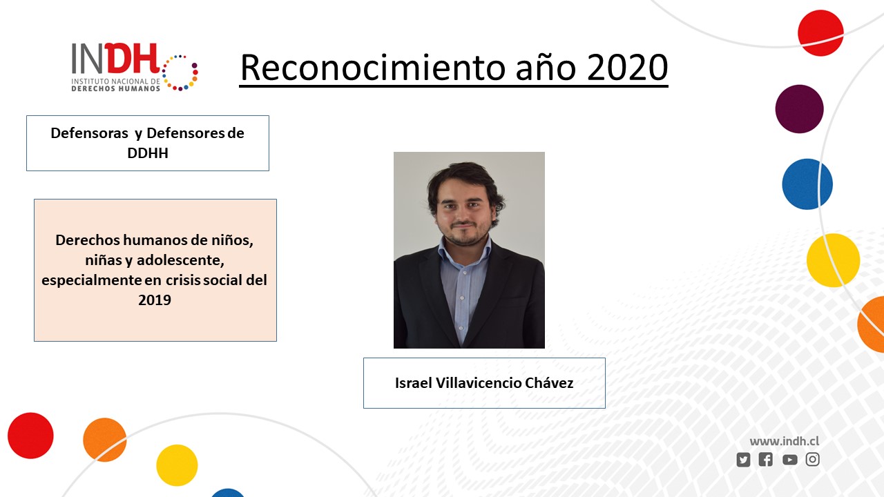 En una ceremonia virtual se reconoci&oacute; al defensor juvenil Israel Villavicencio por su compromiso con los derechos humanos.