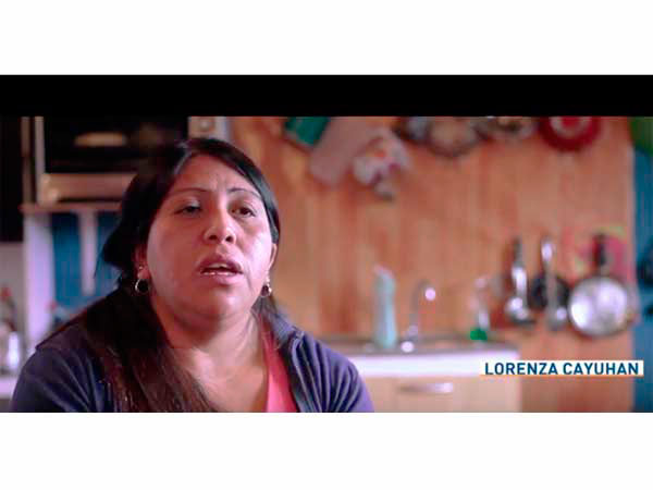 El equipo de EUROsociAL+ entrevist&oacute; a Lorenza Cayuhan en la comunidad en que vive, cerca de Ca&ntilde;ete.
