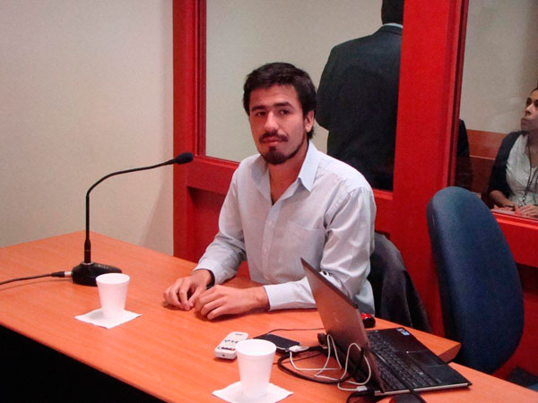 Durante la audiencia de hoy, el dirigente estudiantil Recaredo G&aacute;lvez declar&oacute; ante el tribunal las circunstancias en que fue detenido.