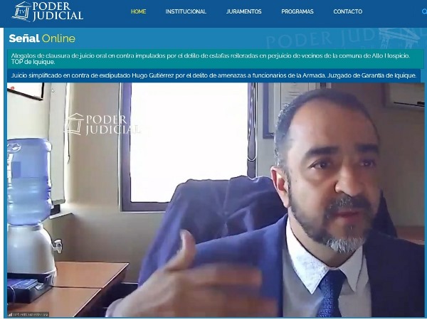 El defensor penal p&uacute;blico Marcelo Lara en la audiencia de hoy.