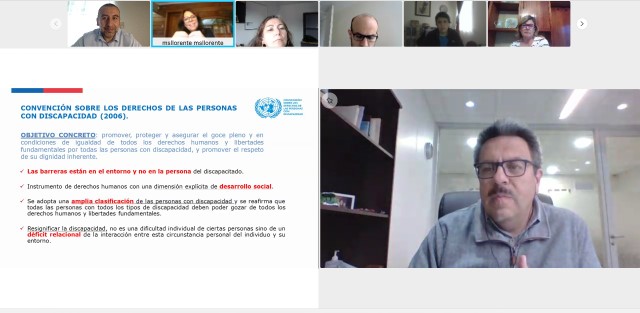 Durante el encuentro expuso el abogado Jorge Martel Rayo, del Senadis. 