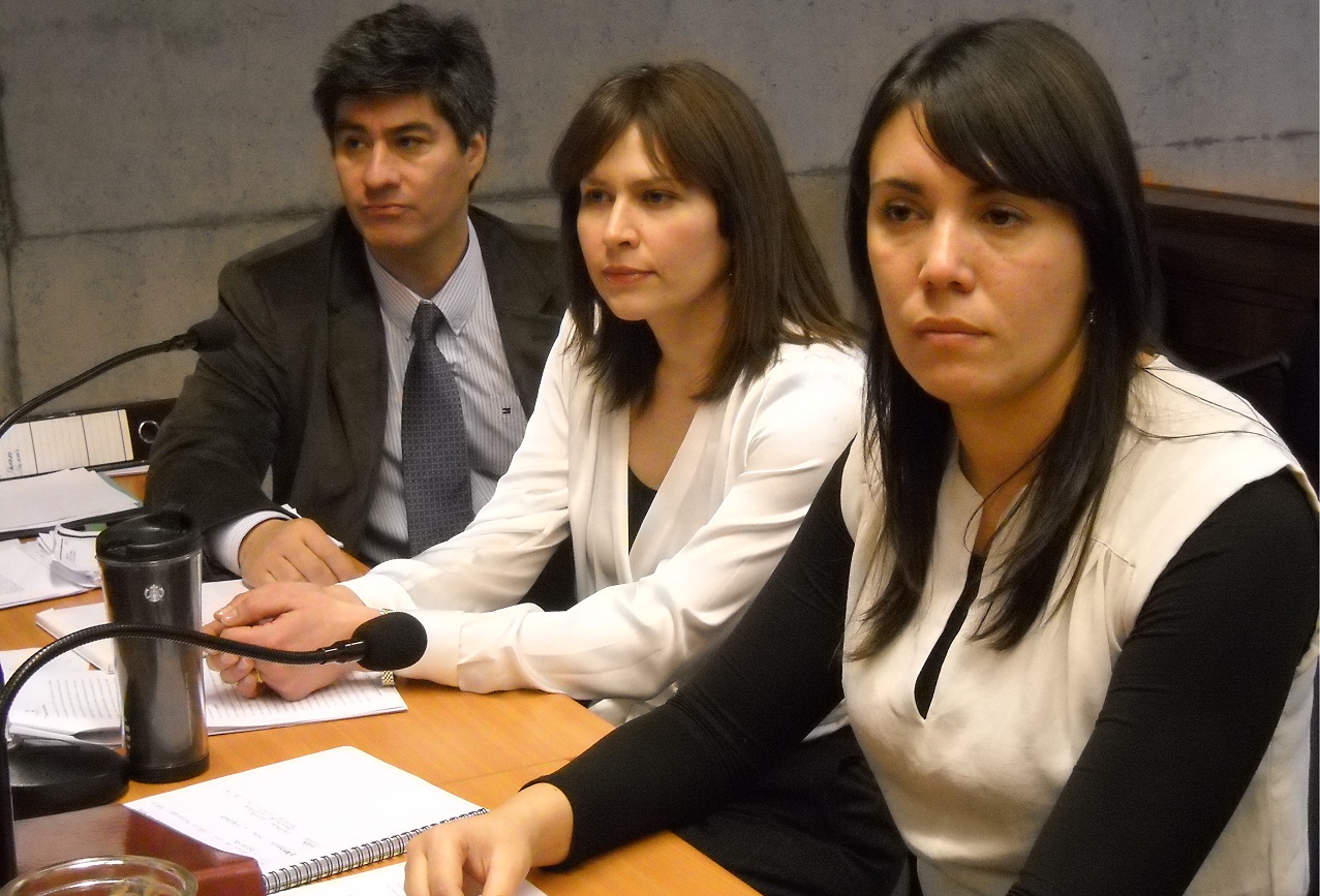 Los defensores p&uacute;blicos N&eacute;stor P&eacute;rez, Mar&iacute;a Bel&eacute;n Iribarren y Karen Fern&aacute;ndez en el primer d&iacute;a del juicio oral por el crimen de Daniel Zamudio.