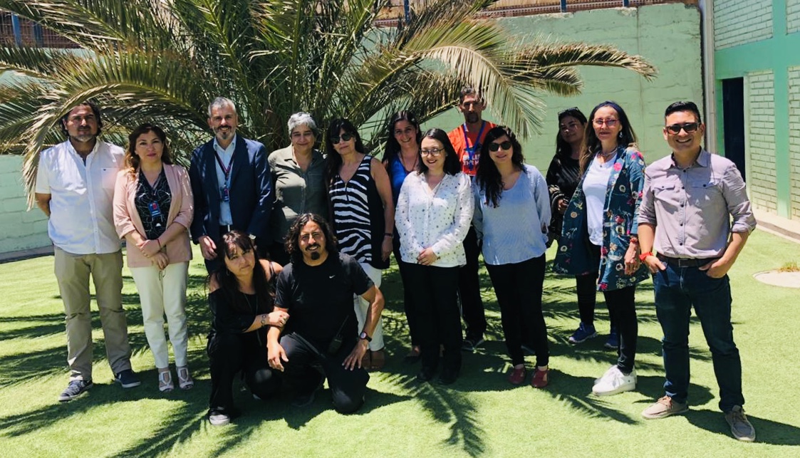 El equipo directivo de la Defensor&iacute;a de Atacama junto al director (S) del CIP-CRC y los monitores del Sename.