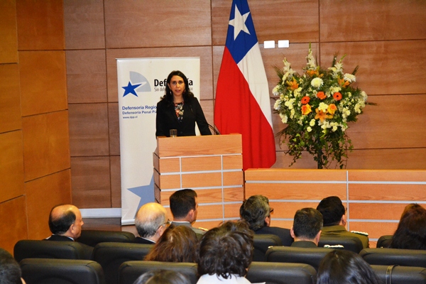La Defensora Regional de La Araucan&iacute;a, B&aacute;rbara Katz, al rendir cuenta p&uacute;blica de la gesti&oacute;n 2013 de esa sede institucional.