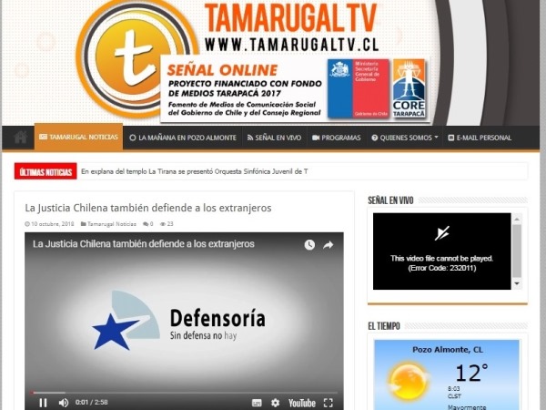 Una de las im&aacute;genes de la transmisi&oacute;n de los videos educativos de la Defensor&iacute;a, capturada de su emisi&oacute;n en internet. 