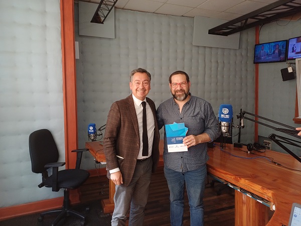 Sobre justicia abierta convers&oacute; Claudio P&eacute;rez (a la izquierda) con Rodolfo Hah, en su visita a radio Biob&iacute;o.