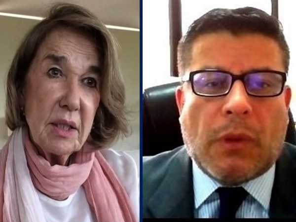 La ministra Mar&iacute;a Eugenia Sandoval y el Defensor Regional de Tarapac&aacute; en im&aacute;genes de la audiencia virtual de esta semana.