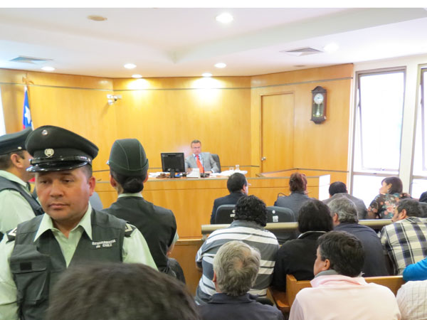 Aspecto de la audiencia de formalizaci&oacute;n realizada este martes 26 de febrero en Talca.
