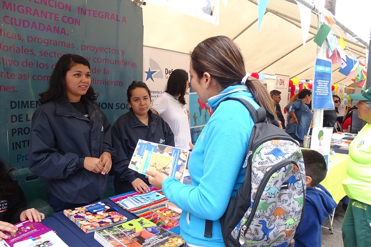 El equipo de defensa migrantes de Antofagasta en el Festival de Tod@s.