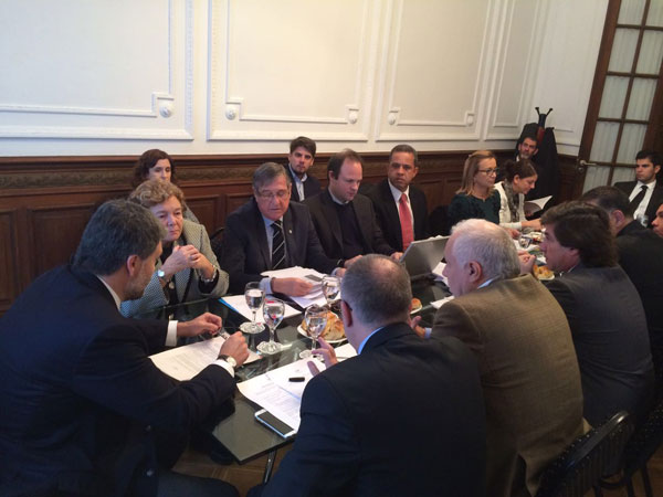 El Defensor Nacional, Andr&eacute;s Mahnke, preside la reuni&oacute;n del Blodepm, como coordinador general del organismo.