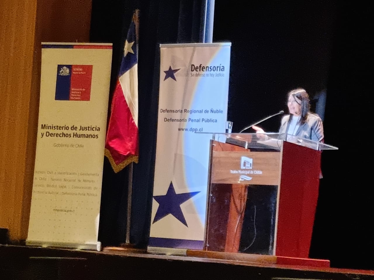 La jefa de Estudios de la Defensor&iacute;a de &Ntilde;uble, Viviana Castel, expuso en la jornada sobre reinserci&oacute;n social.