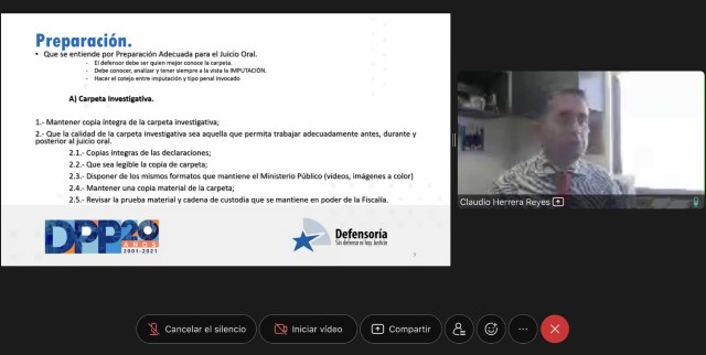 La capacitaci&oacute;n tuvo un alto porcentaje de asistencia de abogados externos a la Defensor&iacute;a Penal P&uacute;blica.
