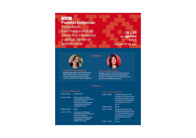 En el taller del martes pasado las relatoras fueron las abogadas Antonia Urrejola y Elsy Carihuinca.