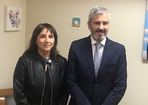 (Foto de archivo) El Defensor Regional de Atacama, Ra&uacute;ll Palma, junto a la presidenta de la Corte de Apelaciones de Copiap&oacute;, A&iacute;da Osses.