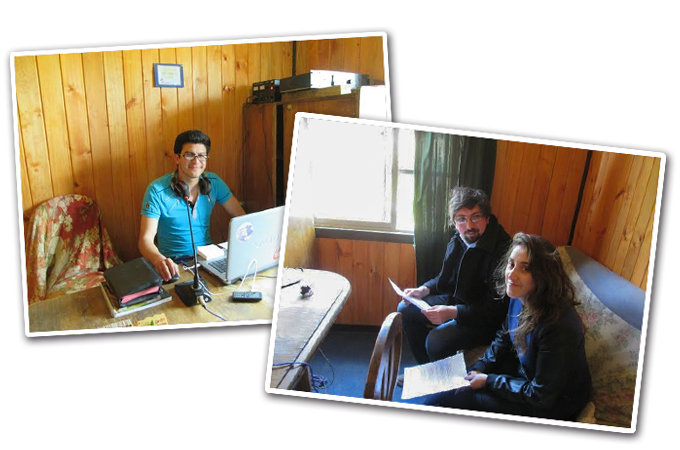 Aprovechando al m&aacute;ximo la tecnolog&iacute;a funciona la radio Dios con Nosotros en el sector de Ranquilhue, en Tir&uacute;a.