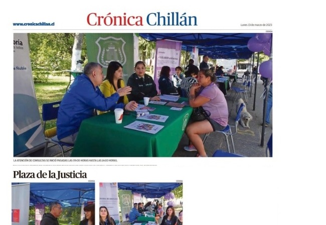 En la plaza de armas de Quill&oacute;n, las vecinas y vecinos valoraron la presencia de los profesionales de distintos servicios p&uacute;blicos.