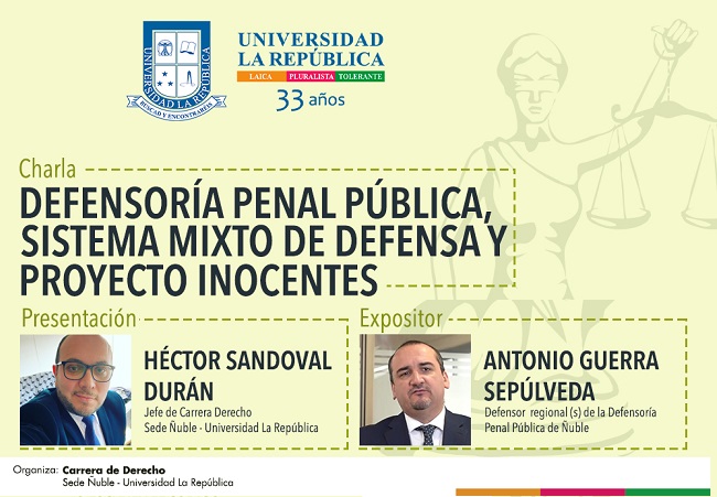 Los directivos de la Defensor&iacute;a de &Ntilde;uble realizaron la charla en la Universidad La Rep&uacute;blica.