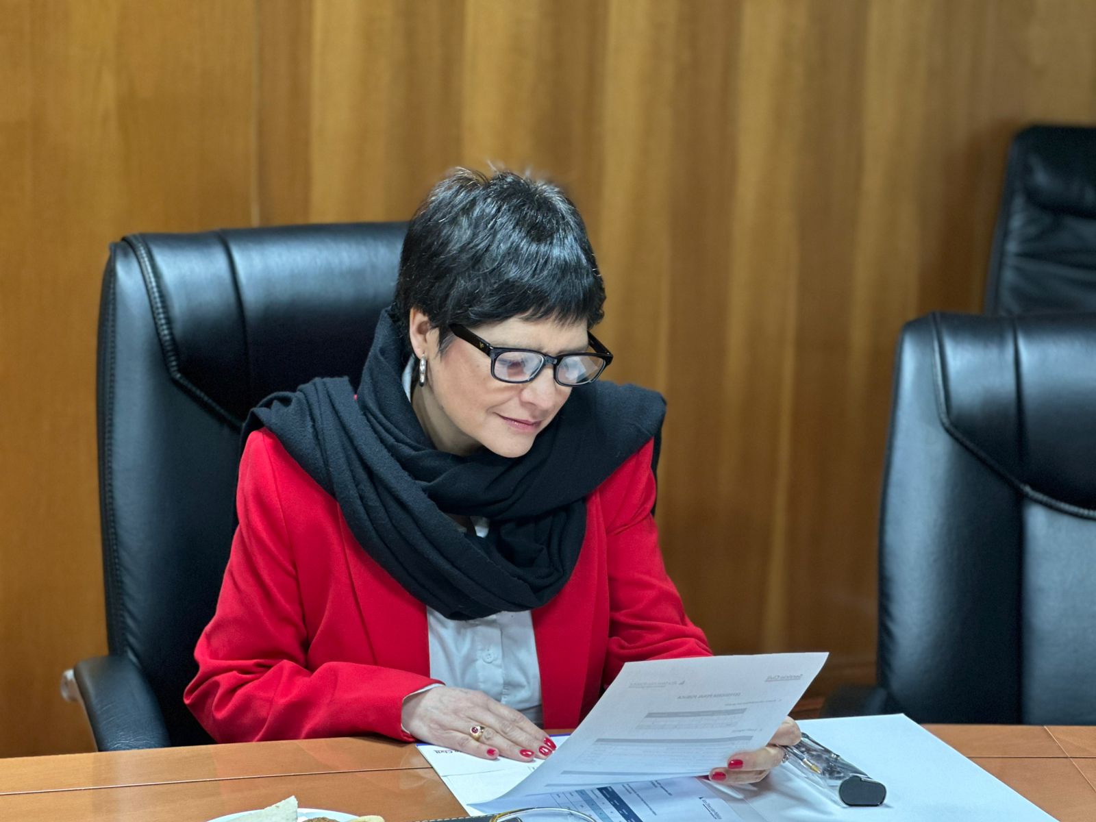 La Defensora Nacional durante la jornada de inducci&oacute;n.