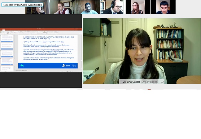 La jefa de la Unidad de Estudios, Viviana Castel, capacit&oacute; a las defensoras y defensores p&uacute;blicos de &Ntilde;uble sobre la Ley N&deg; 21.057.