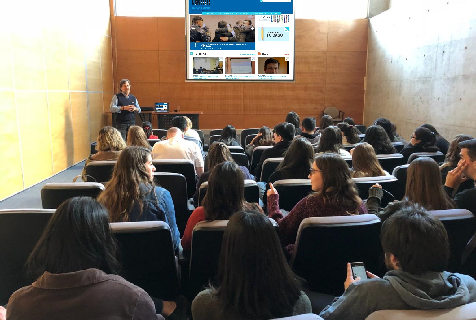 Cincuenta estudiantes de la UC visitaron el Centro de Justicia de Santiago y conocieron la labor de la Defensor&iacute;a y su "Proyecto Inocentes".