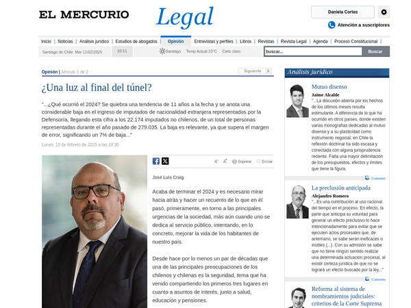Defensor Regional del Maule, Jos&eacute; Luis Craig Meneses.