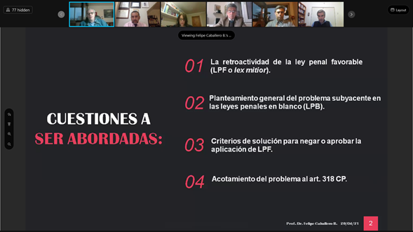 En la actividad virtual participaron m&aacute;s de cien abogados y abogadas.