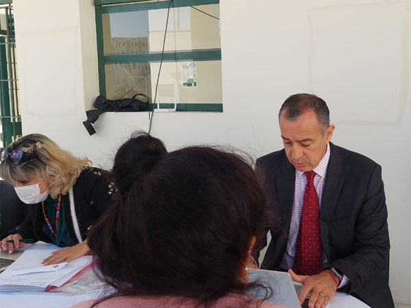 El Defensor Regional (S) de Arica y Parinacota, Sergio Zenteno, durante la actividad.