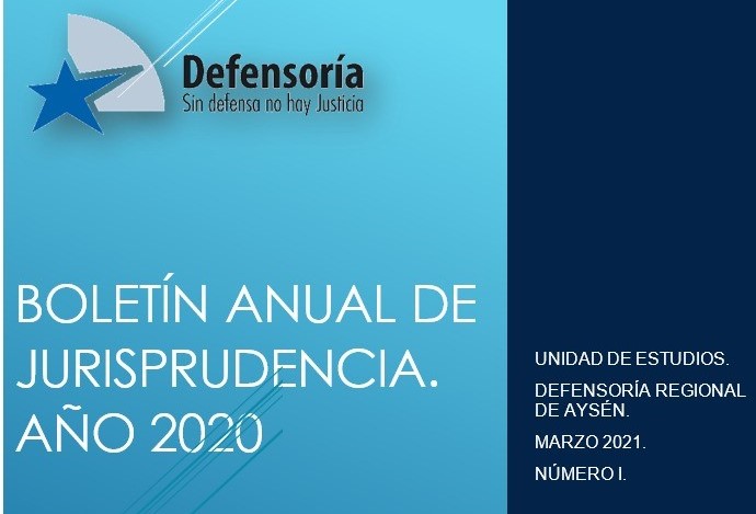 Este lunes se dar&aacute; a a conocer el primer bolet&iacute;&shy;n de jurisprudencia de la Defensor&iacute;a Regional de Ays&eacute;n.