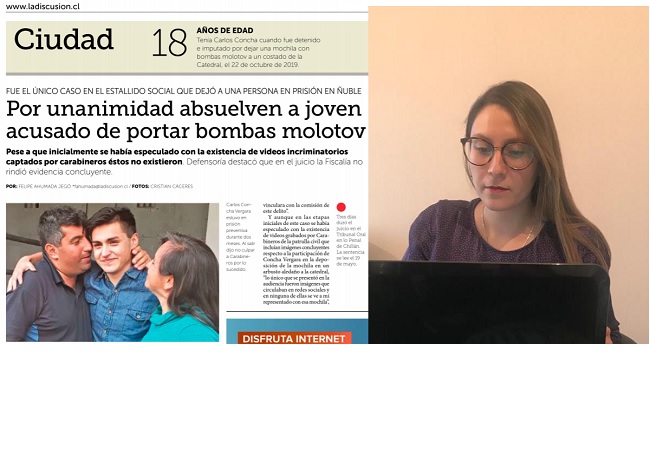 De manera presencial y durante tres d&iacute;as se desarroll&oacute; el juicio oral en que el joven C.C. fue absuelto.