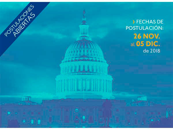Quien sea seleccionado o seleccionada deber&aacute; residir en Washington DC desde el 15 de enero al 15 de abril de 2019.