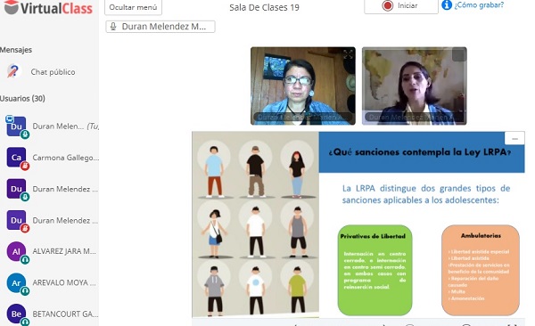 En la actividad de difusi&oacute;n de derechos participaron 35 alumnos de tercero medio.