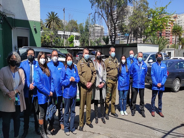 El equipo de la DRMS visit&oacute; los principales centros de detenci&oacute;n dispuestos por la Prefectura Metropolitana Sur de Carabineros.