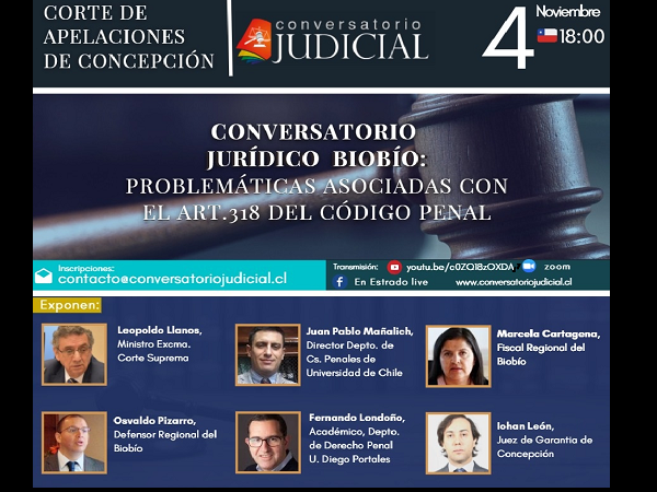 El encuentro presentar&aacute; distintas visiones sobre el actuar del sistema judicial ante las infracciones al art&iacute;culo 318 del C&oacute;digo Penal.