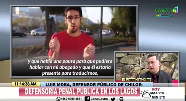 Luis Mora present&oacute; las c&aacute;psulas y convers&oacute; sobre las dudas de la comunidad en torno al trabajo de la defensa p&uacute;blica.