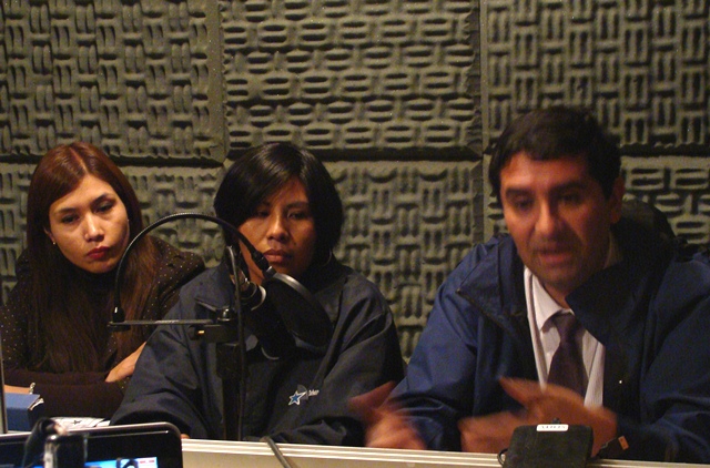 El equipo de defensa p&uacute;blica especializada de Calama en Toconao Radio FM.