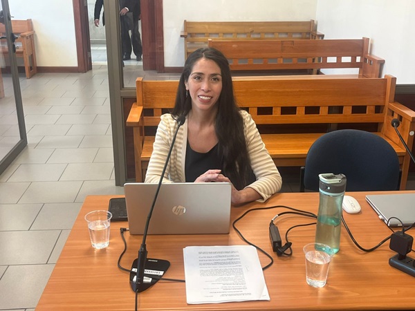 En el Juzgado de Garant&iacute;a de Vi&ntilde;a del Mar, la defensora penal p&uacute;blica Karen Neira.