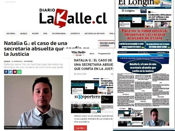 En la imagen principal, la nota de "La Kalle", y en los recuadros, la publicaci&oacute;n de "El Longino".