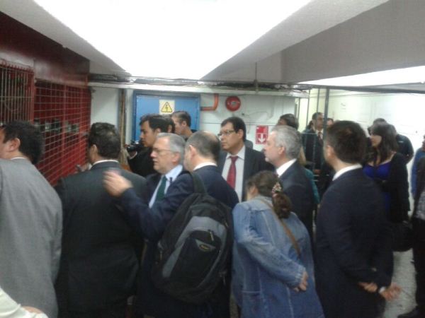 Magistrados y actores del sector justicia en inspecci&oacute;n ocular a la c&aacute;rcel de San Miguel.