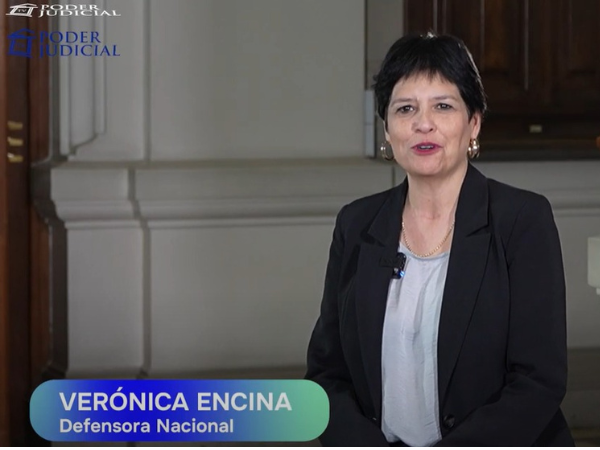 La Defensora Nacional, Ver&oacute;nica Encina, durante la entrevista. 