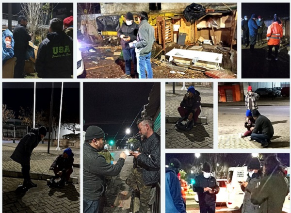 Por m&aacute;s de tres horas atendieron a personas que viven en situaci&oacute;n de calle en Rancagua.