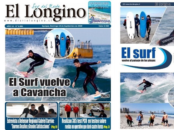 La Defensor&iacute;a Penal P&uacute;blica en la primera p&aacute;gina dominical del diario iquique&ntilde;o El Longino.