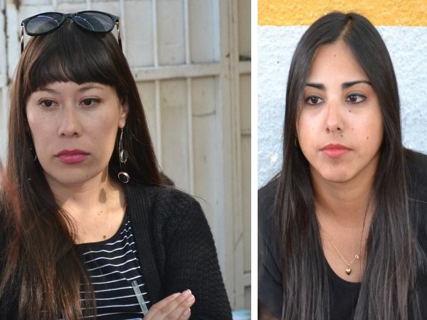 Las trabajadoras sociales Ailyn Laferte y Mar&iacute;a Ramos, del equipo de defensa penitenciaria de Tarapac&aacute;.