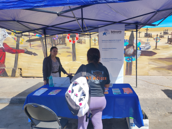 La defensora p&uacute;blica Valentina Quiroz fue parte del equipo regional que particip&oacute; en la jornada.