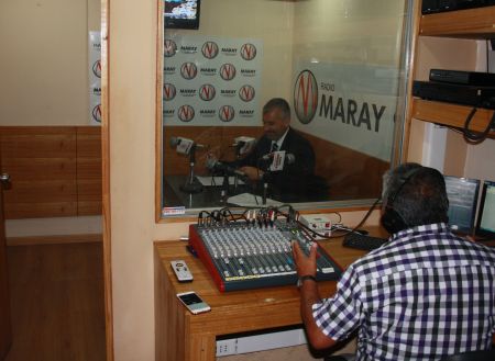 El defensor regional de Atacama, Ra&uacute;l Palma conversa con Antonio Arenas, locutor de radio Maray.