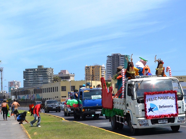 La caravana navide&ntilde;a de la Defensor&iacute;a, que en diciembre del 2013 recorri&oacute; toda la ciudad de Iquique, partir&aacute; a las 9 de ma&ntilde;ana s&aacute;bado.