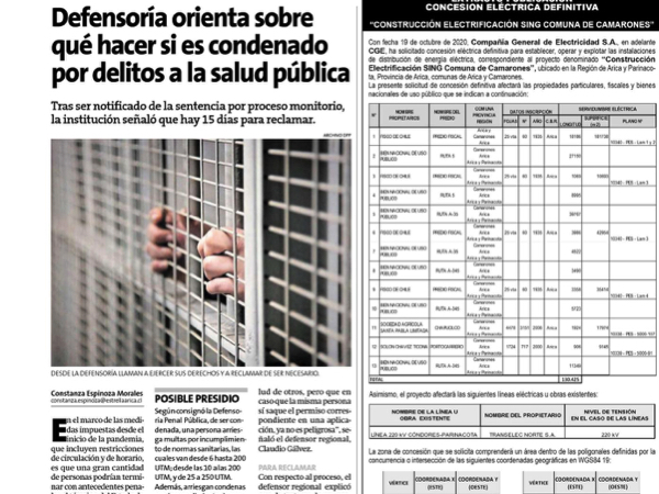 La nota fue publicada en la edici&oacute;n de ayer del peri&oacute;dico.