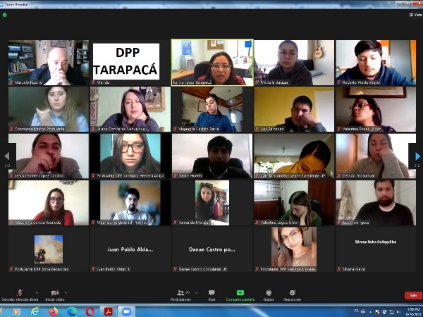 Un panorama de la videoconferencia a trav&eacute;s de la cual se dicta el curso.